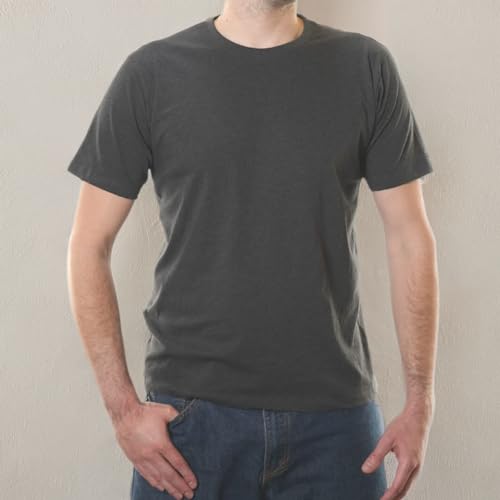 Crewneck 100% Certified Organic Cotton, Soft Shirts for Men