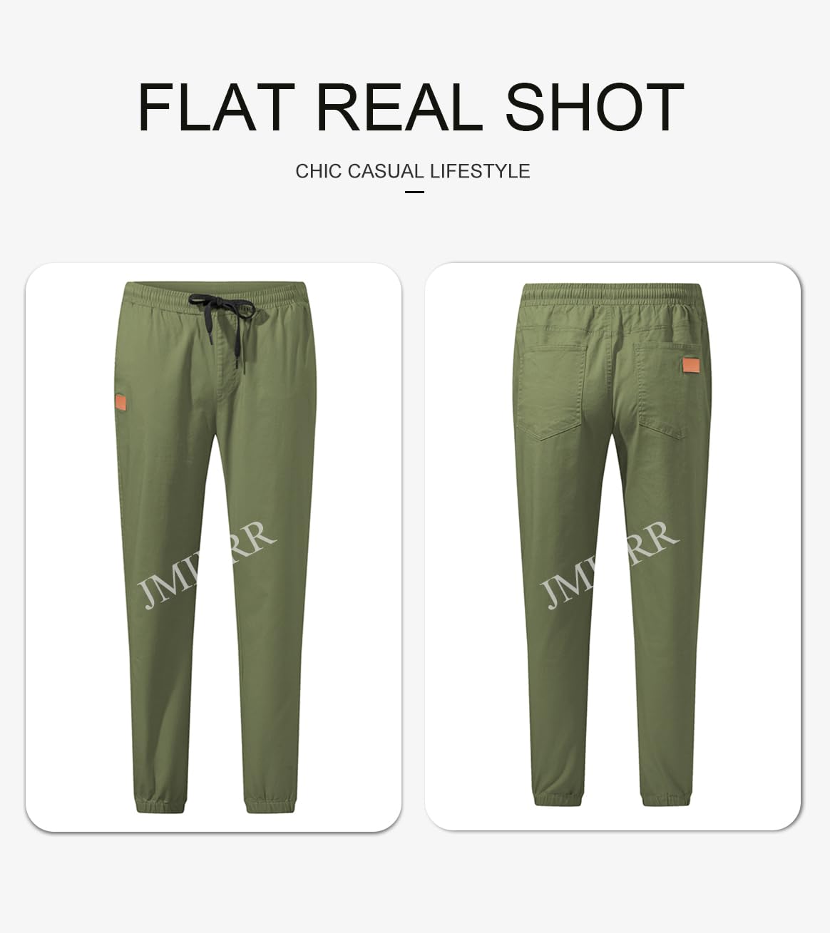 Mens Casual Joggers Pants - Cotton Drawstring Chino Cargo Pants Hiking Outdoor Twill Track Jogging Sweatpants Pants