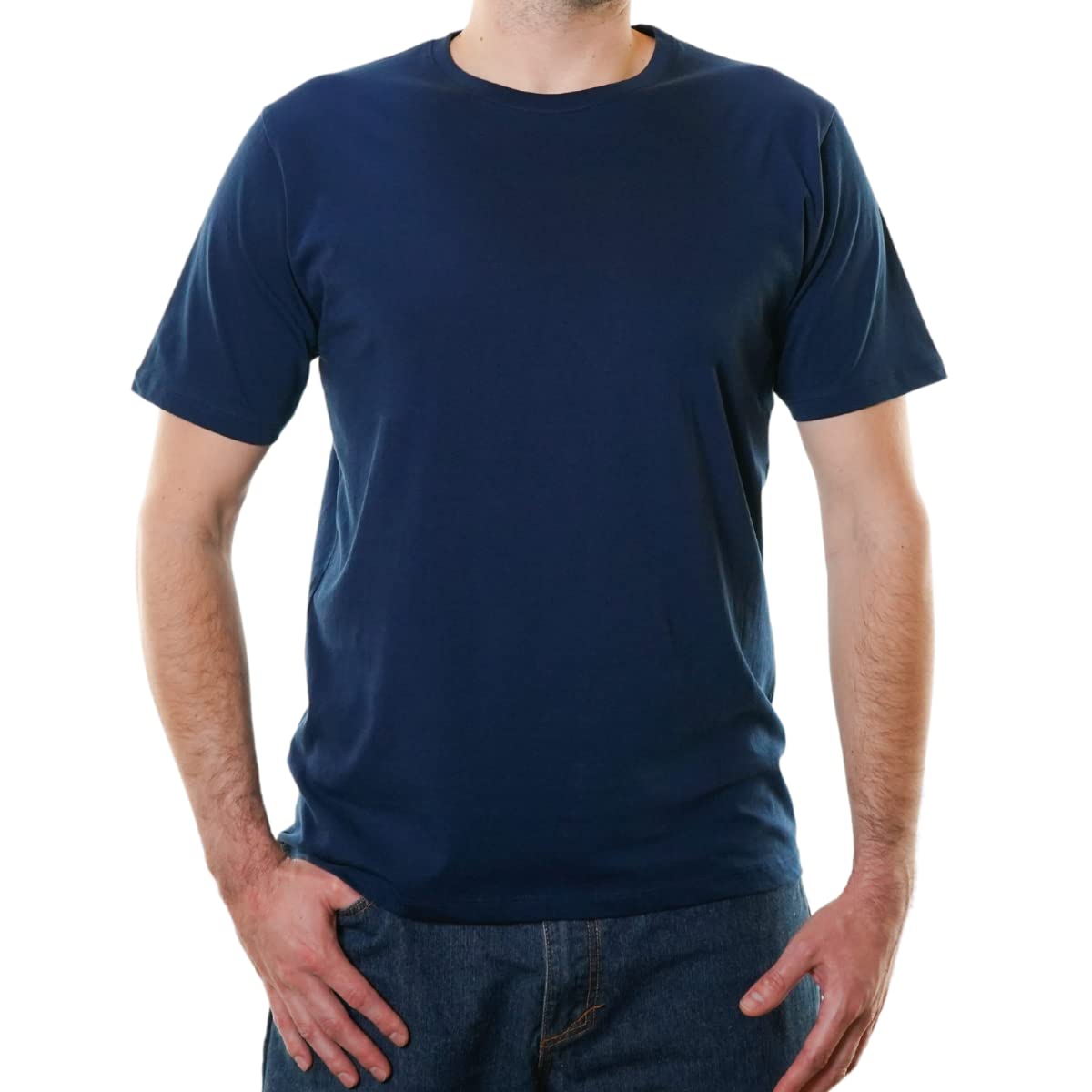 Crewneck 100% Certified Organic Cotton, Soft Shirts for Men