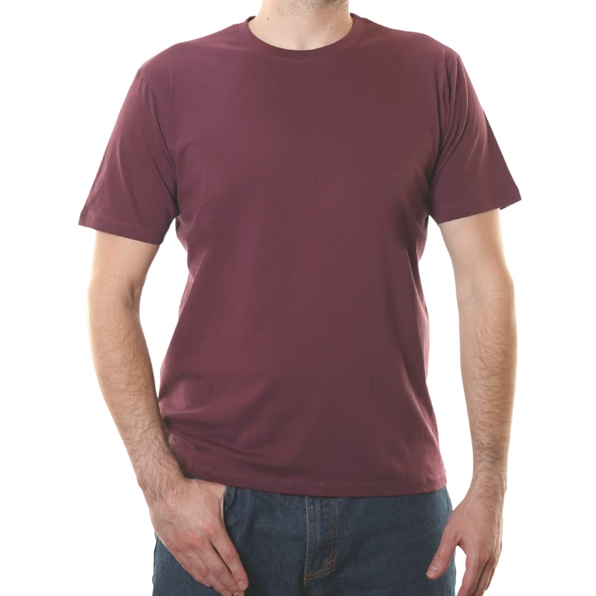 Crewneck 100% Certified Organic Cotton, Soft Shirts for Men