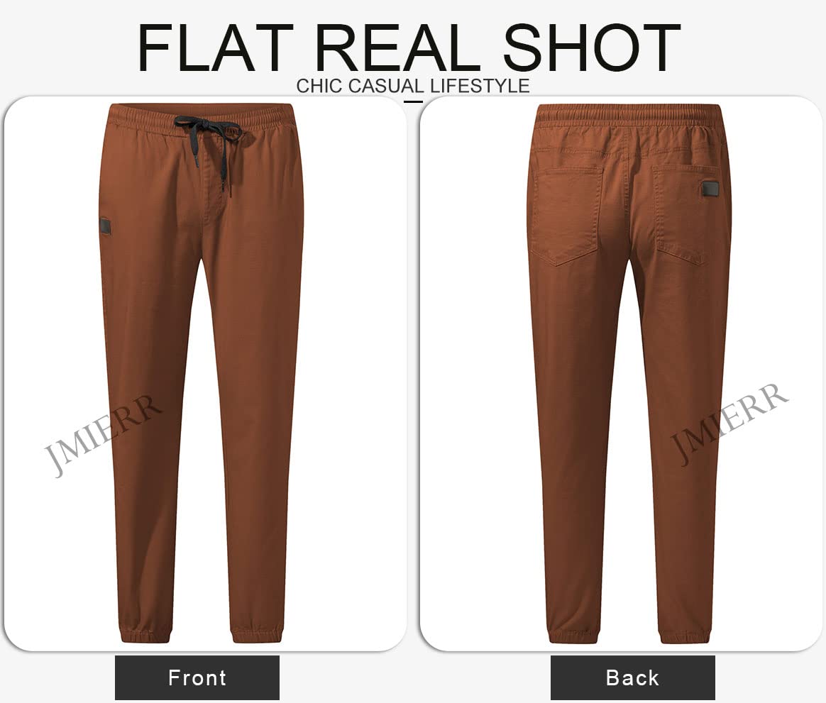 Mens Casual Joggers Pants - Cotton Drawstring Chino Cargo Pants Hiking Outdoor Twill Track Jogging Sweatpants Pants