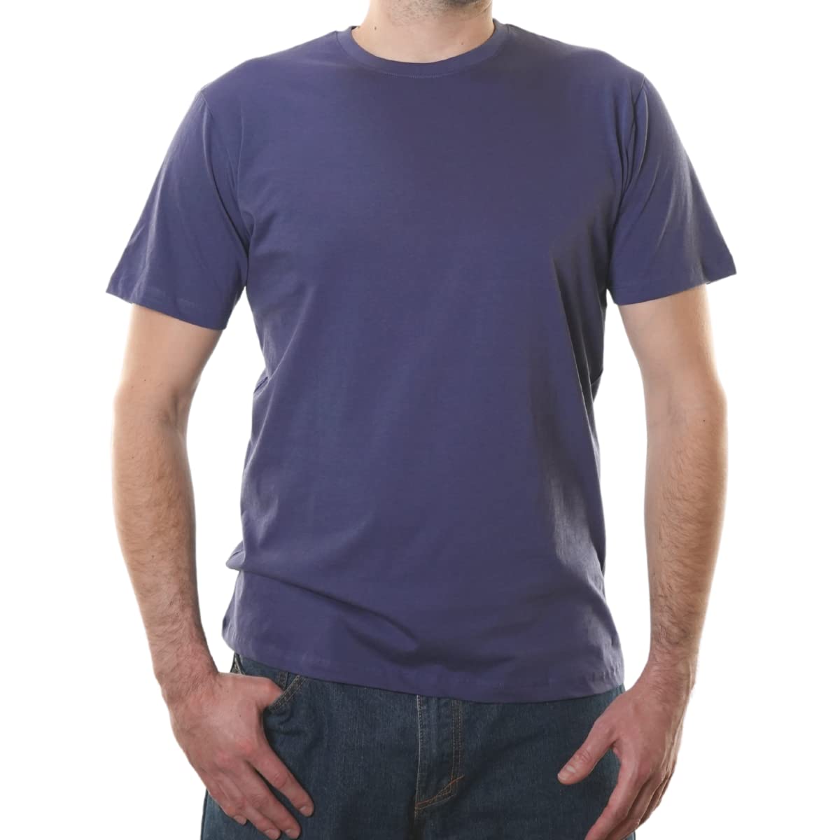 Crewneck 100% Certified Organic Cotton, Soft Shirts for Men