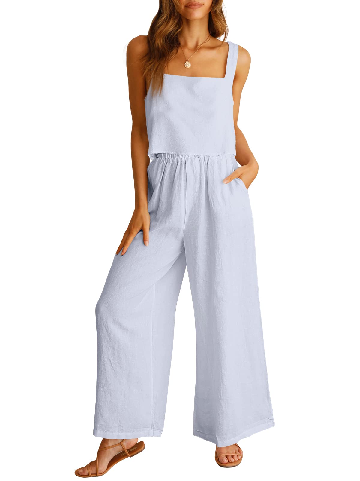 Women's 2 Piece Linen Outfits