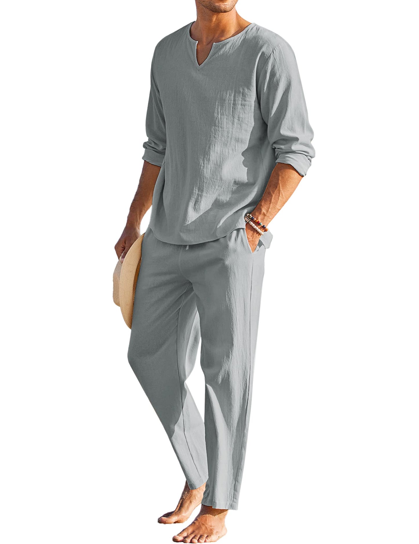 Men's Cotton Linen Set