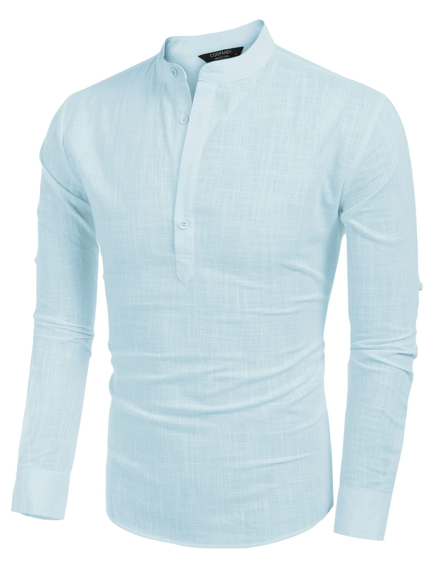 Men's Linen Henley Shirt