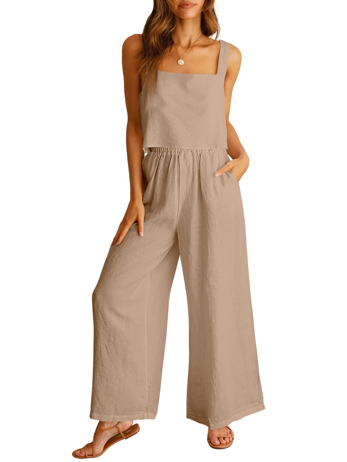 Women's 2 Piece Linen Outfits