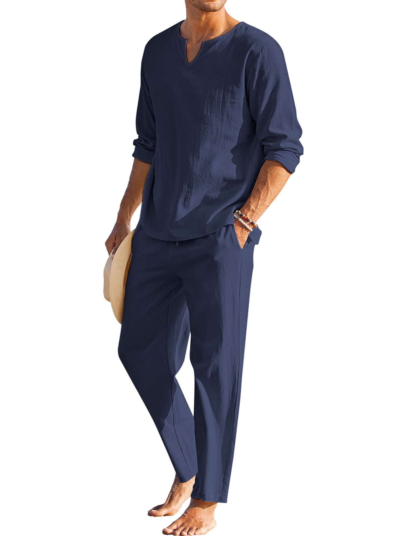 Men's Cotton Linen Set