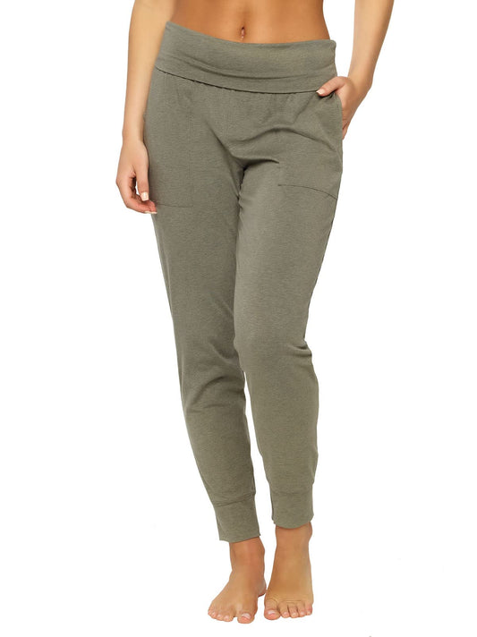 Organic Cotton Stretch Fold-Waist Joggers