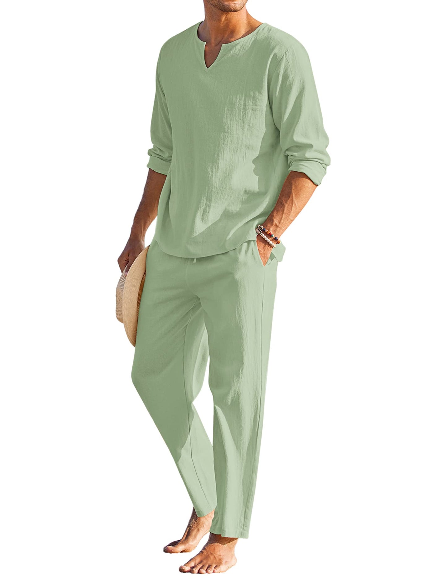 Men's Cotton Linen Set