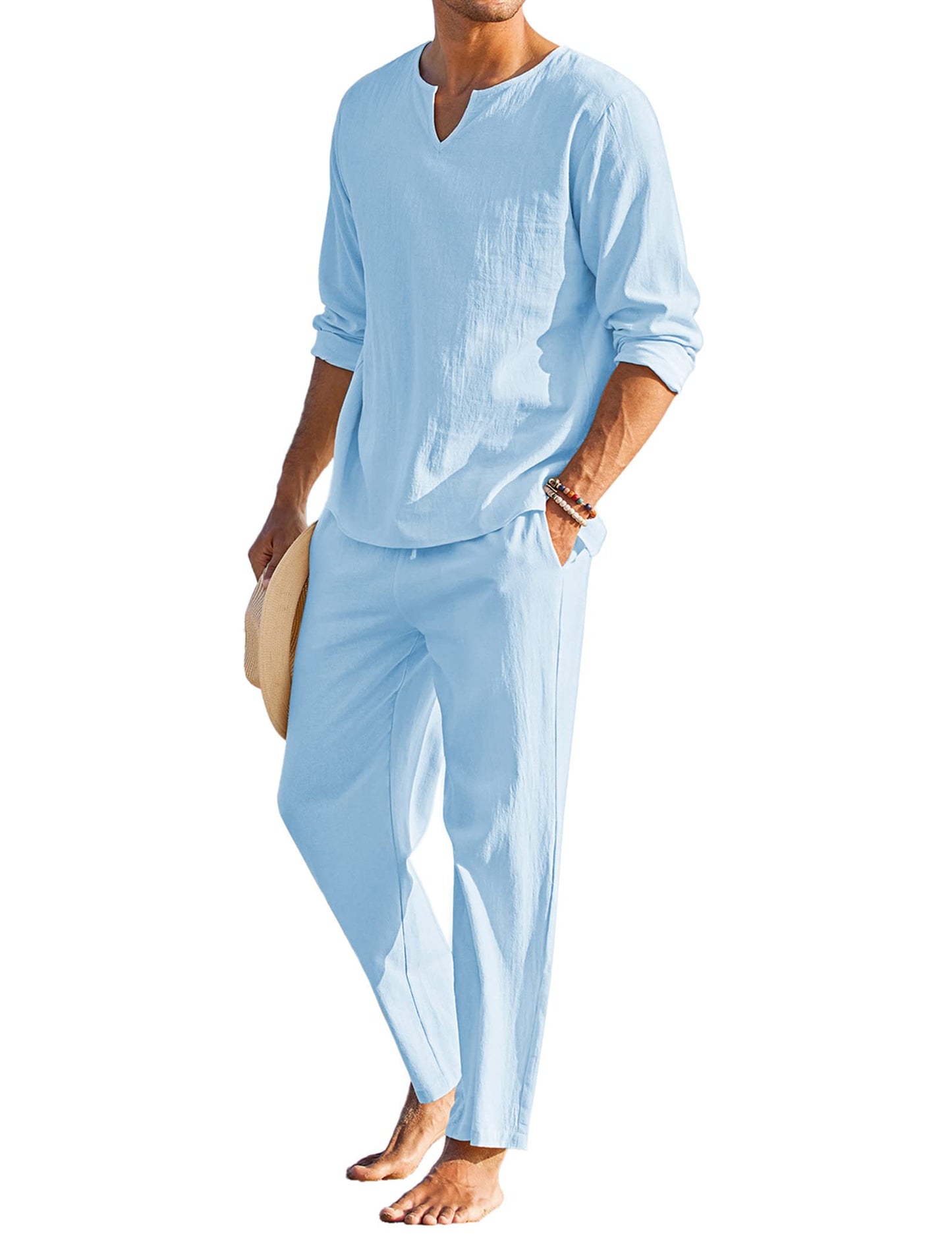 Men's Cotton Linen Set