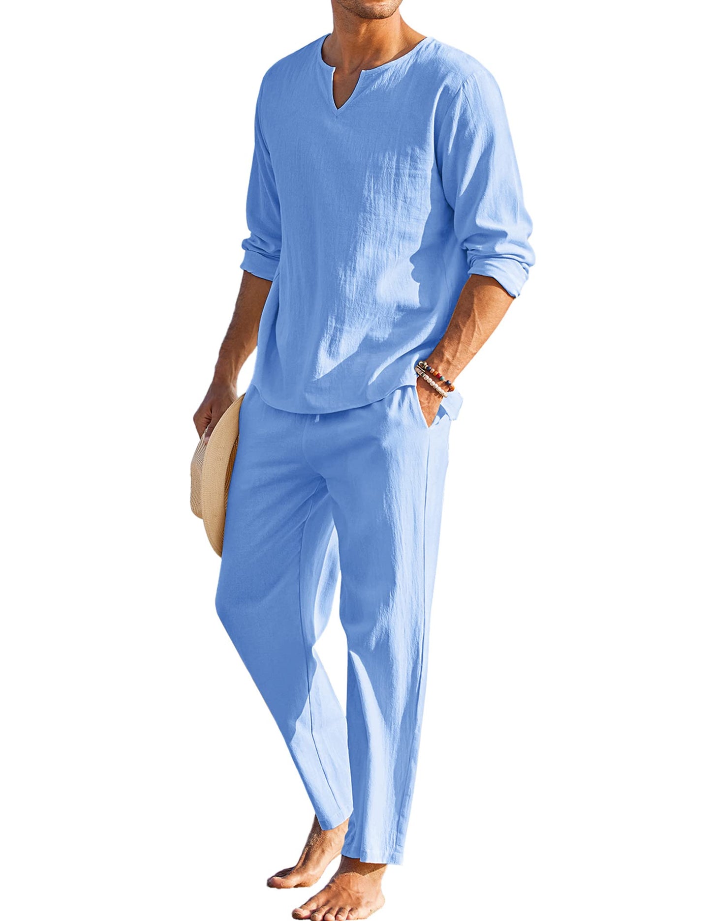 Men's Cotton Linen Set