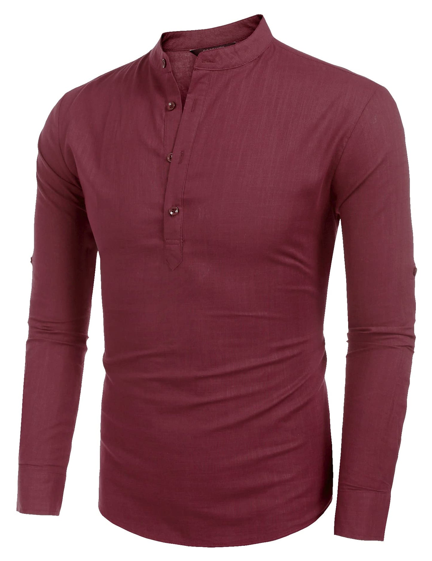 Men's Linen Henley Shirt