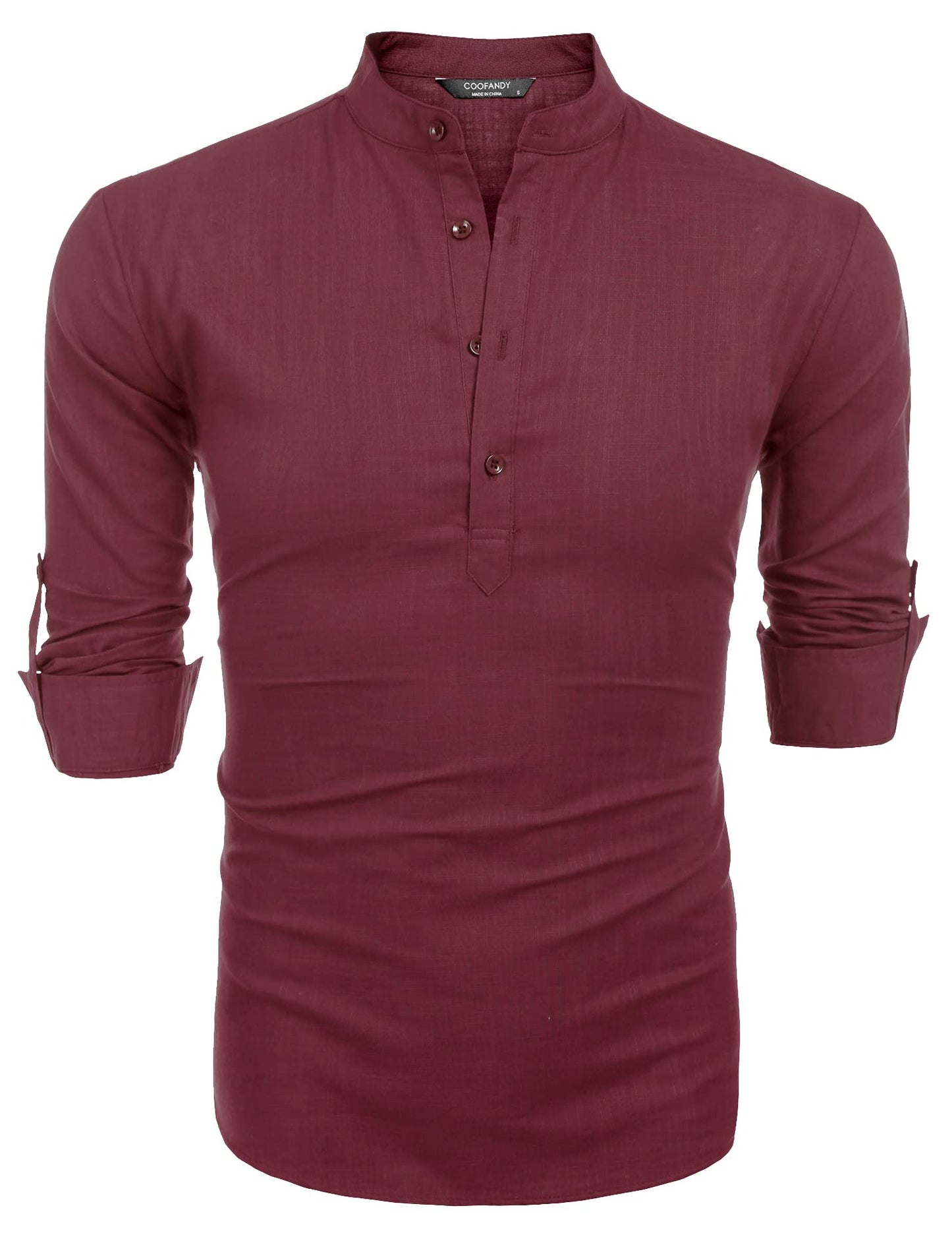 Men's Linen Henley Shirt