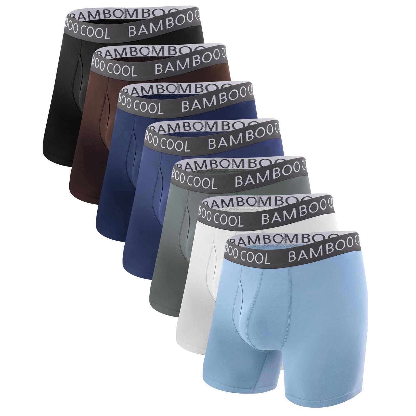 Men’s Underwear Boxer Briefs 7-Pack Breathable and Soft with Fly Underwear for Men