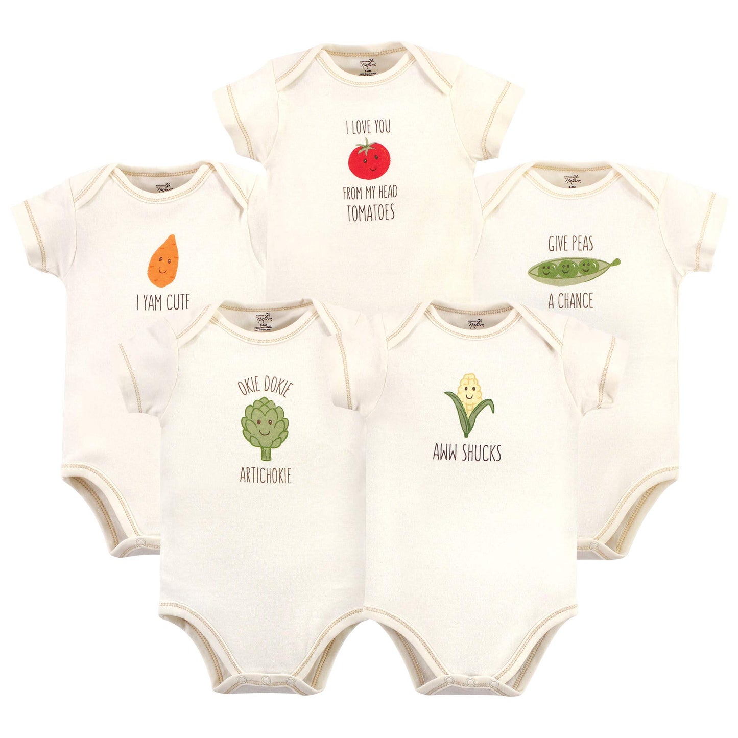 Unisex Baby Organic Cotton Bodysuits