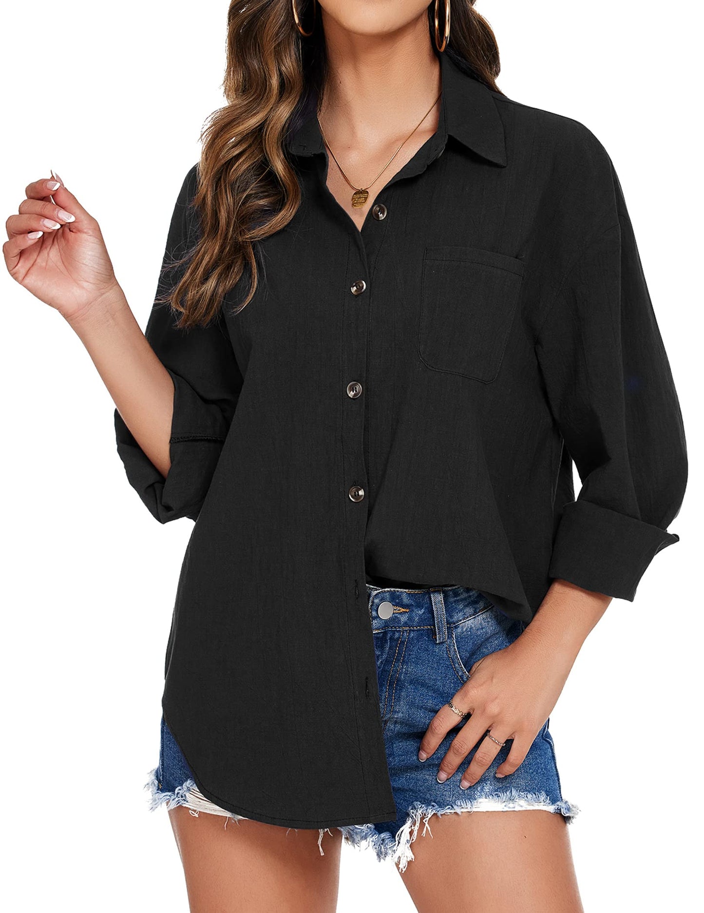 Women's Cotton Button Shirt