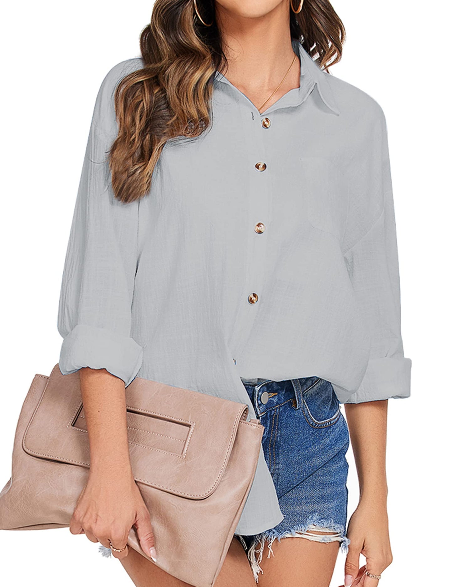 Women's Cotton Button Shirt