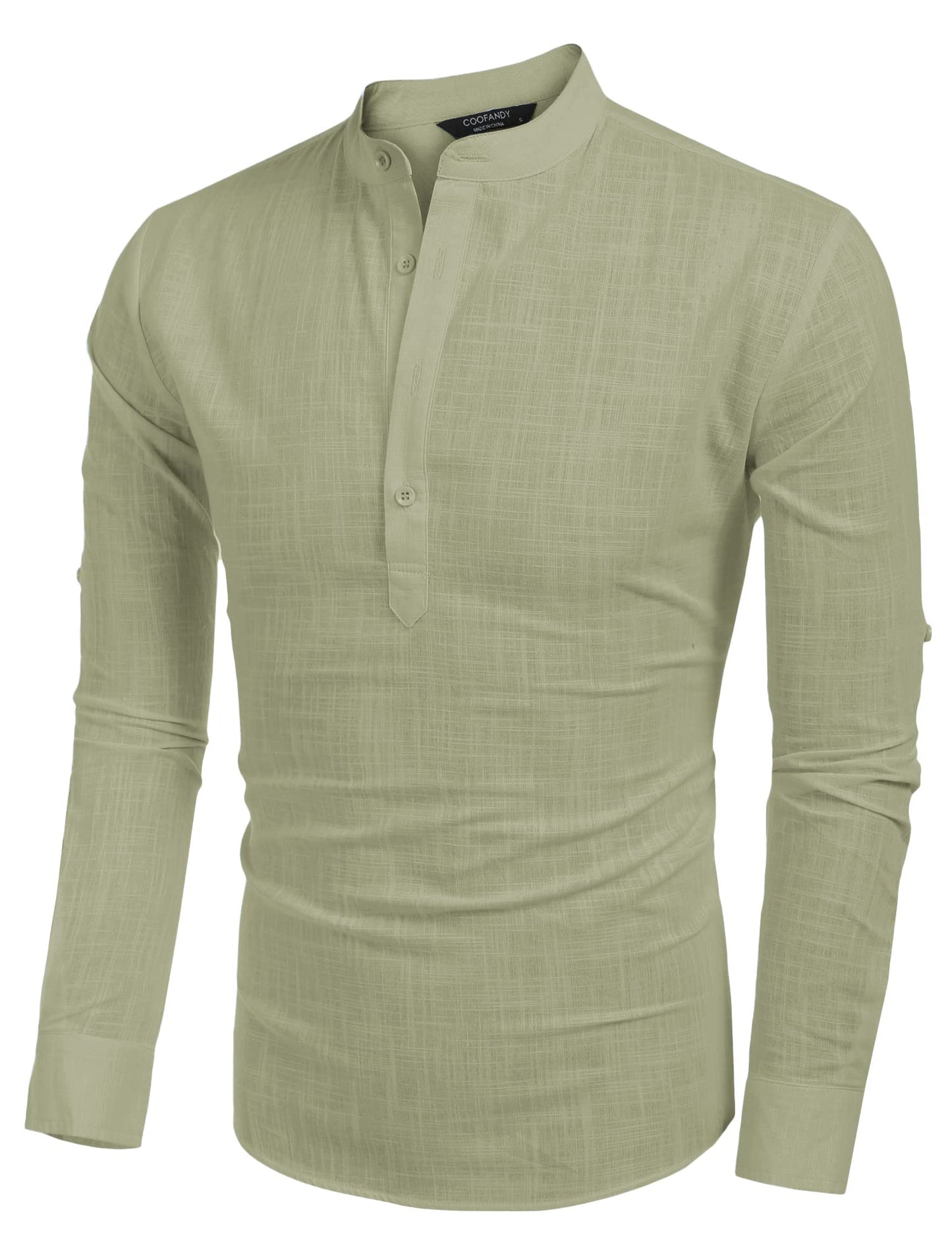 Men's Linen Henley Shirt