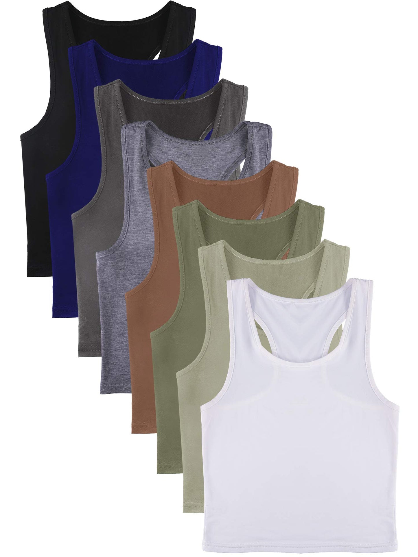 Casual Sleeveless Crop Tops