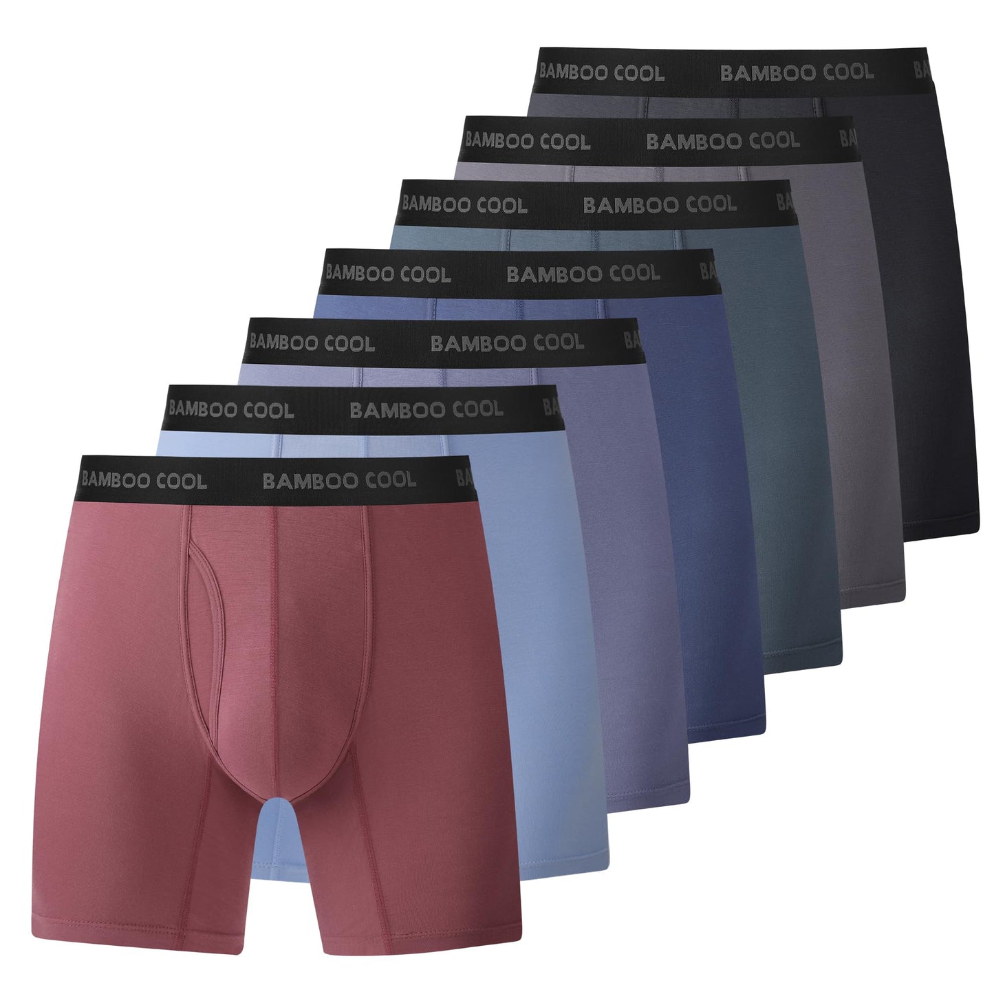 Men’s Underwear Boxer Briefs 7-Pack Breathable and Soft with Fly Underwear for Men