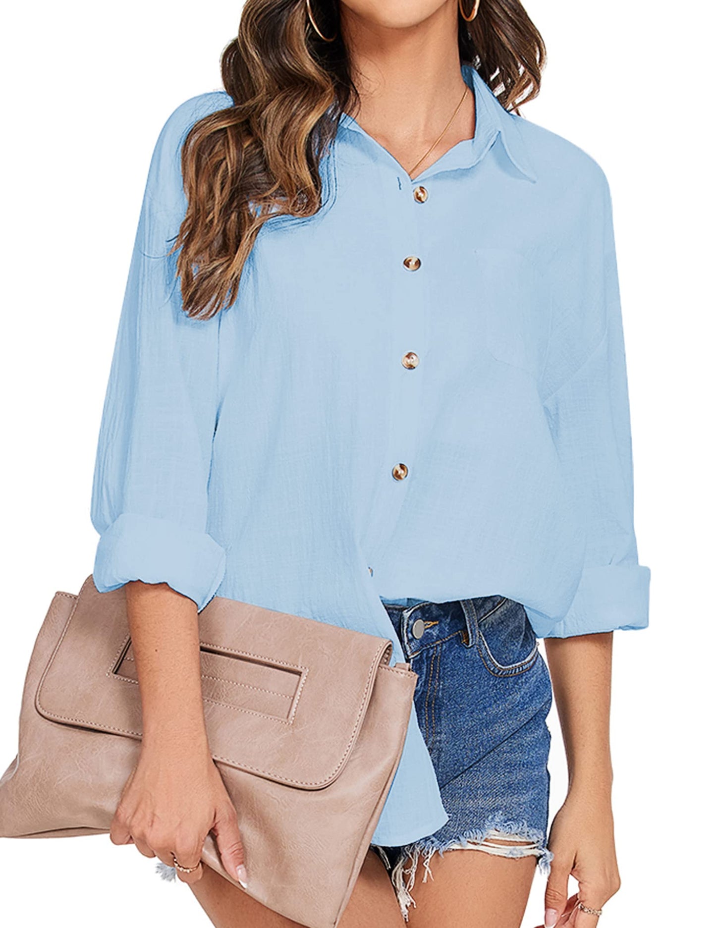 Women's Cotton Button Shirt