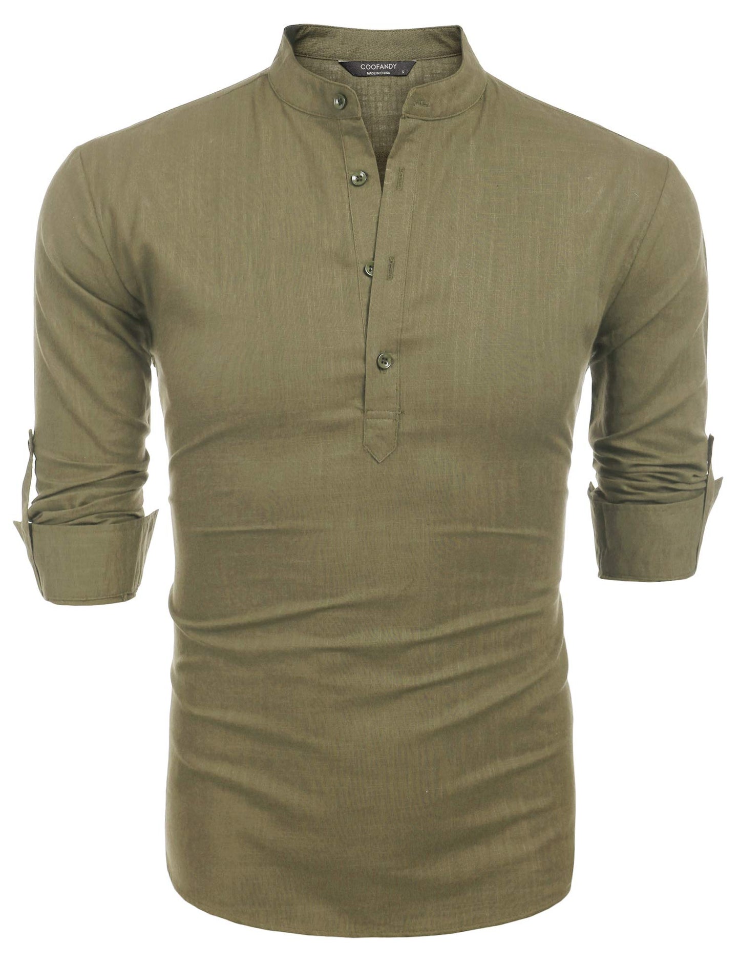 Men's Linen Henley Shirt