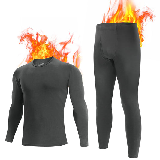 Men's Thermal Underwear Long Johns Pants with Soft Lined Performance Base Layer Bottoms for Cold Weather 2 Pack