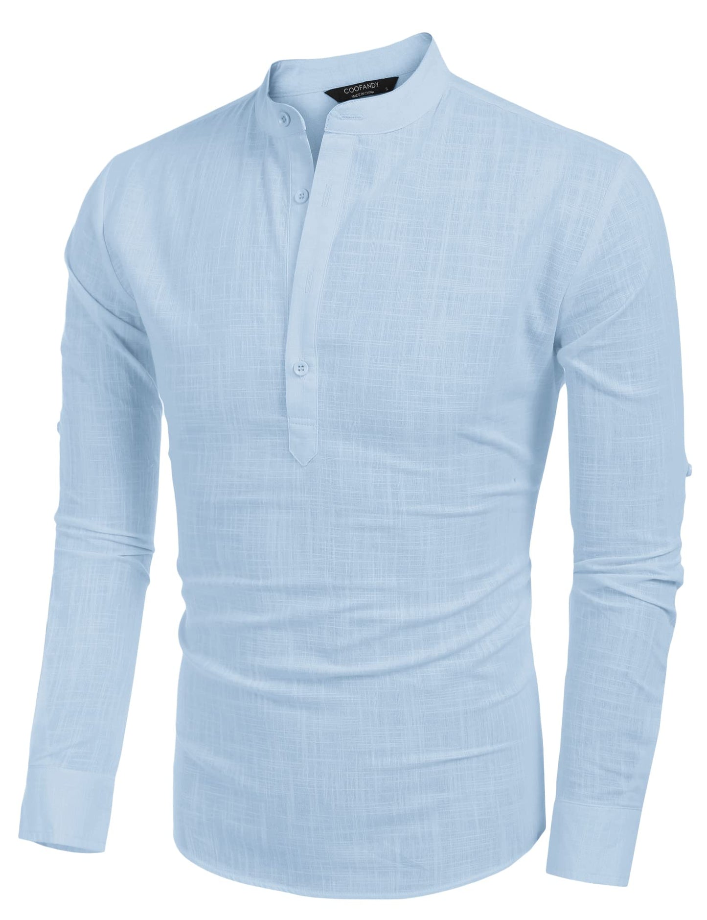 Men's Linen Henley Shirt