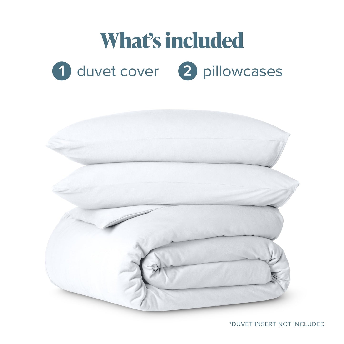 100% Organic Cotton Jersey Duvet Cover Set - Full/Queen Size - Ultra Soft - 100% Cotton - 3pcs - Corner Ties - Button Closure - Bedding Duvet Cover & Pillow Shams (Full/Queen, White)