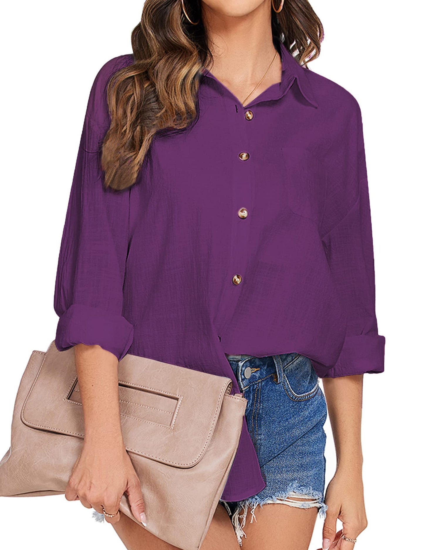 Women's Cotton Button Shirt