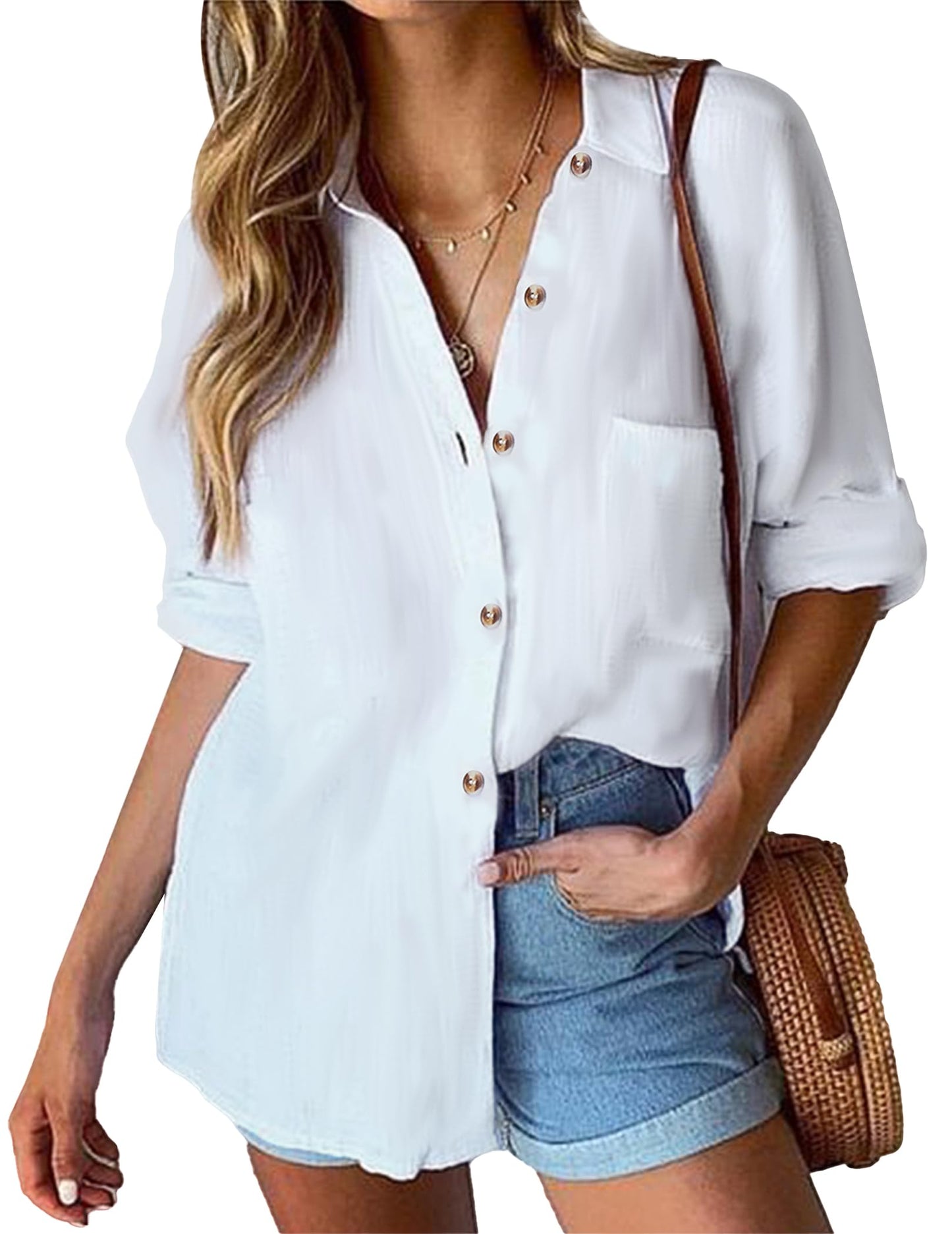 Women's Cotton Button Shirt