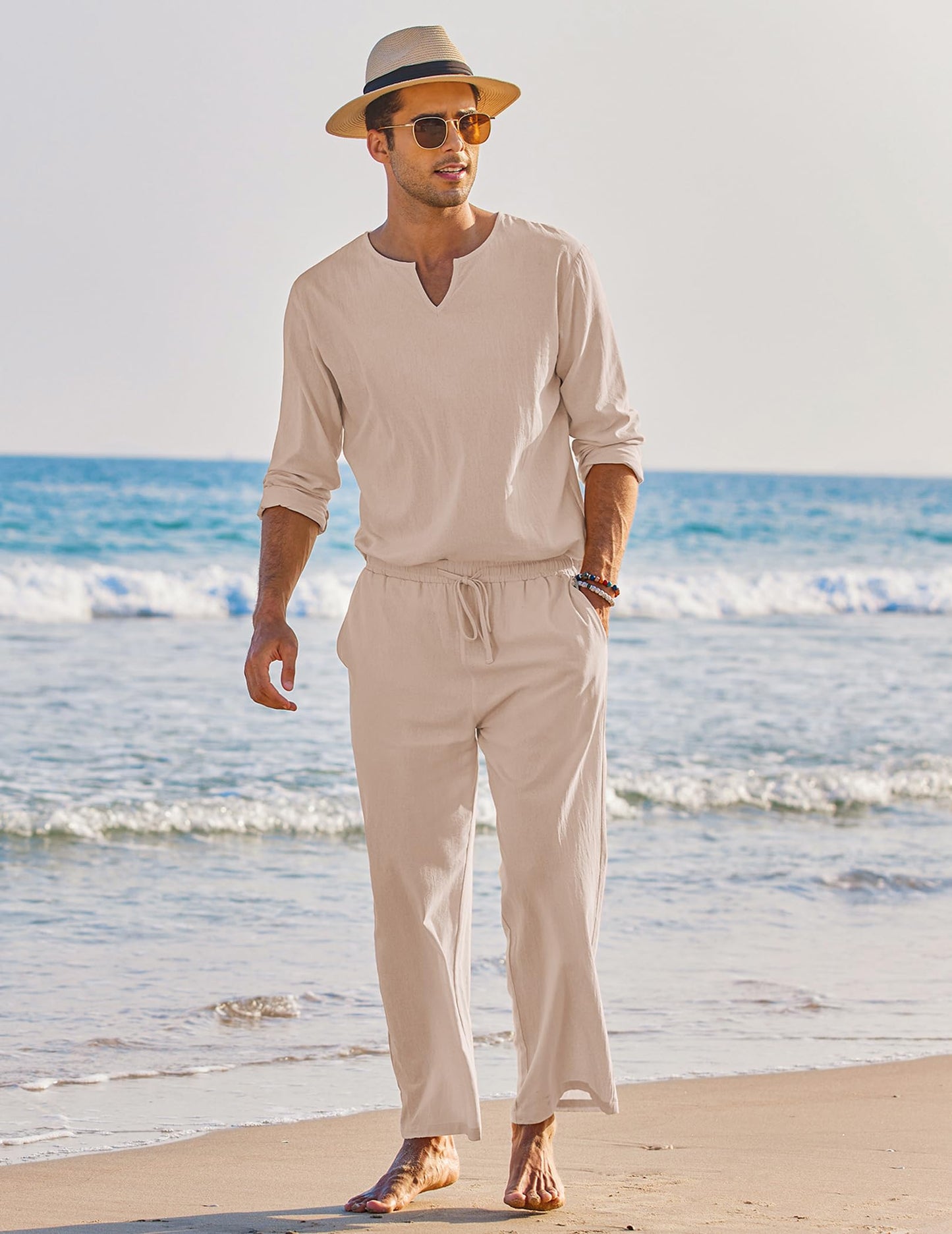 Men's Cotton Linen Set