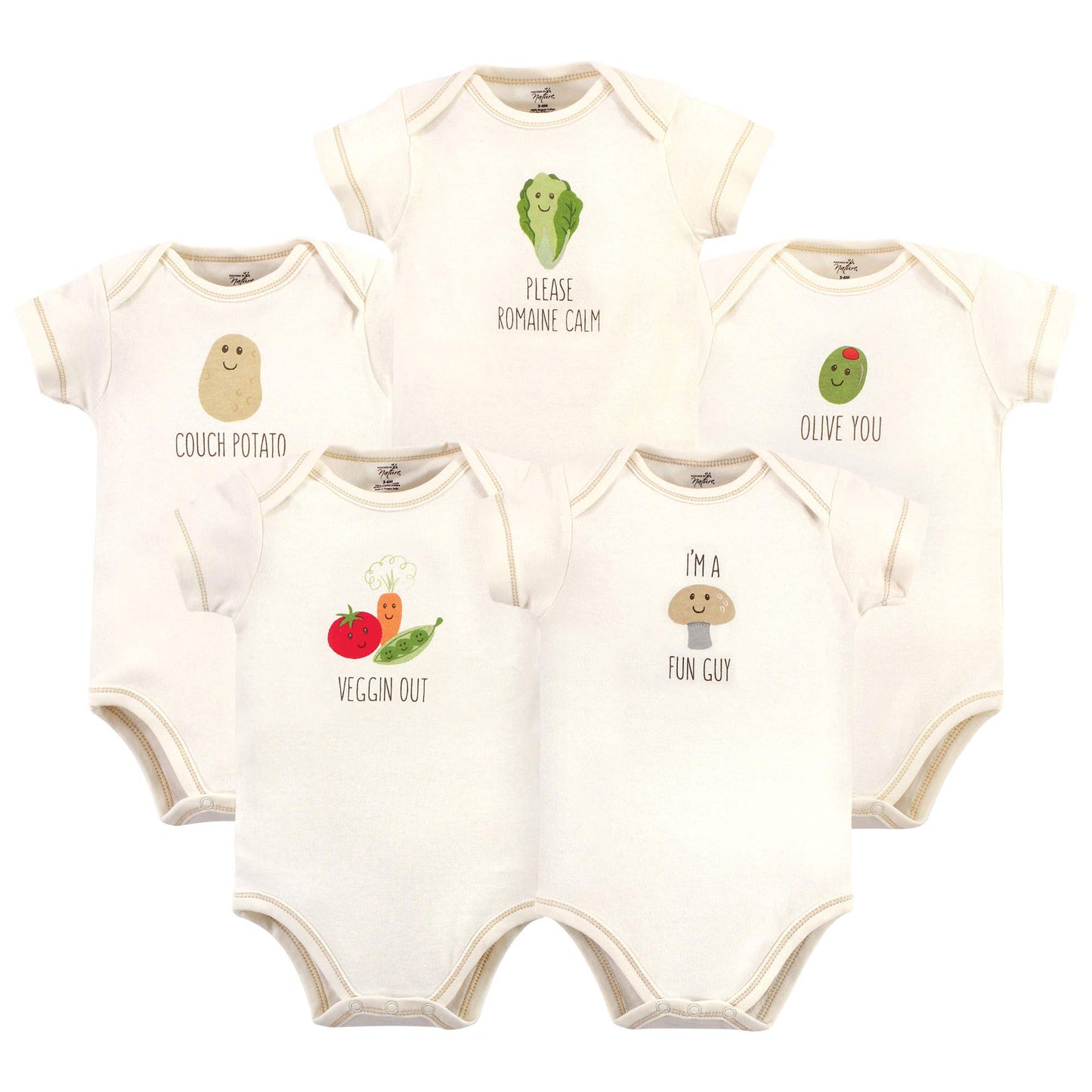 Unisex Baby Organic Cotton Bodysuits