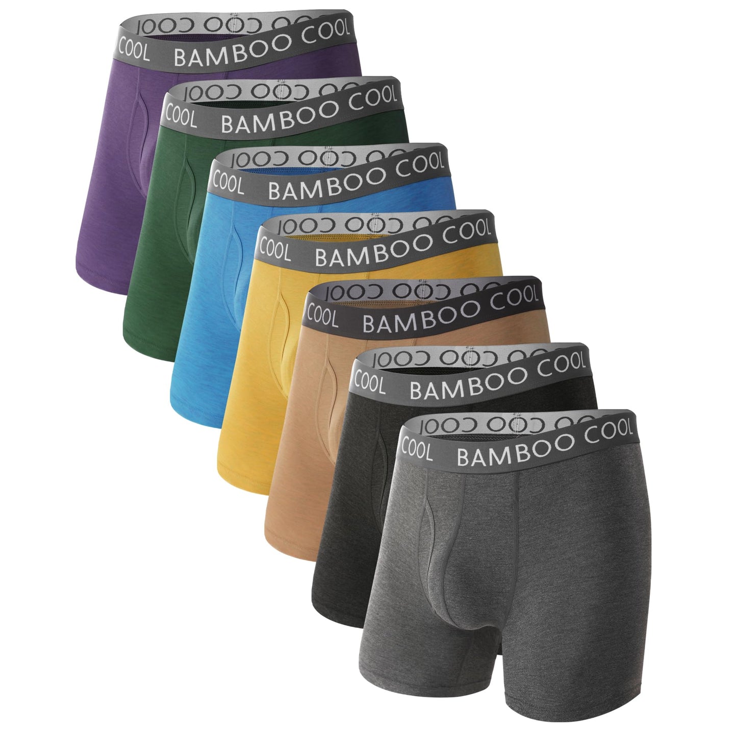 Men’s Underwear Boxer Briefs 7-Pack Breathable and Soft with Fly Underwear for Men