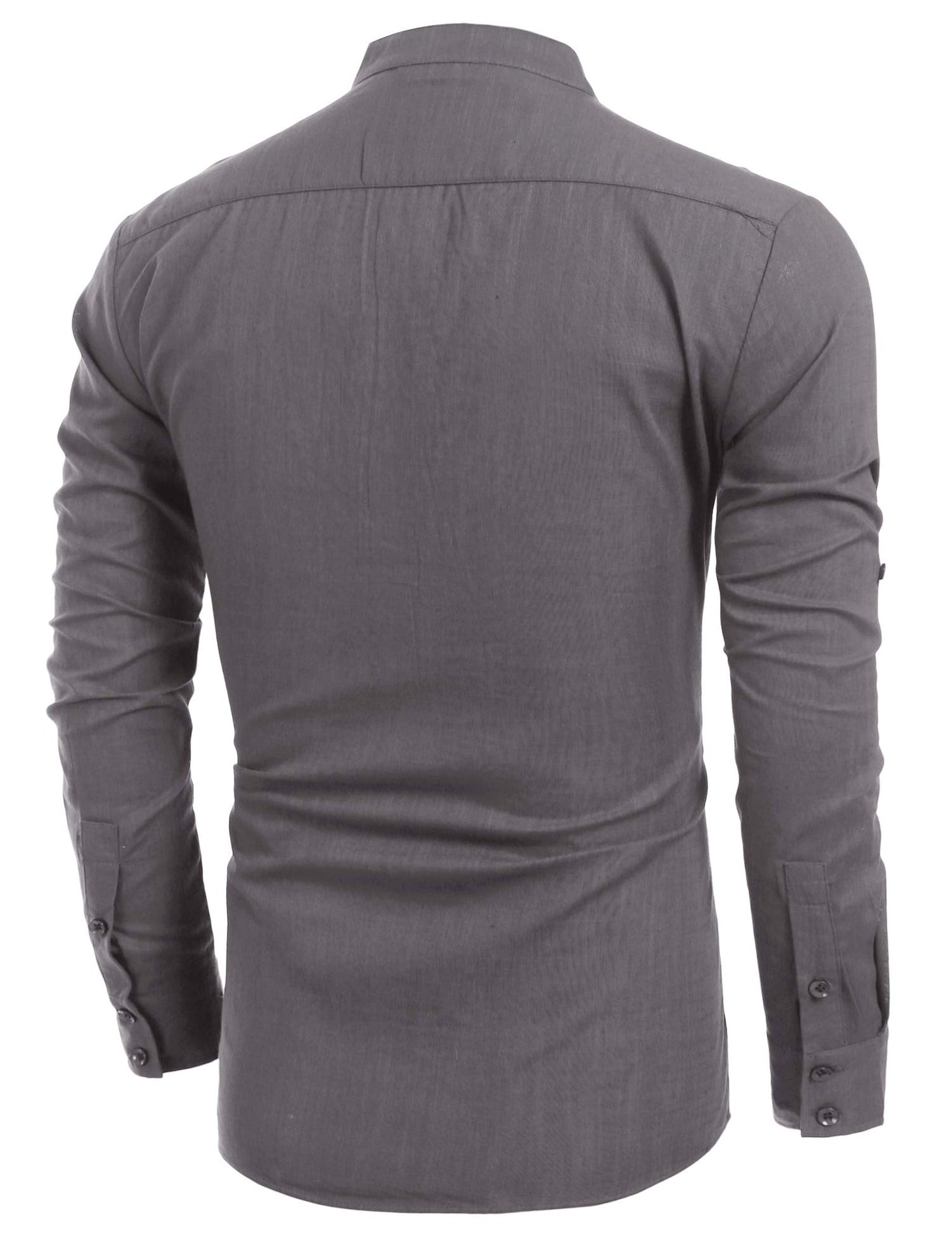 Men's Cotton Linen Henley T-Shirts Long Sleeve Hippie Casual Beach T-Shirts