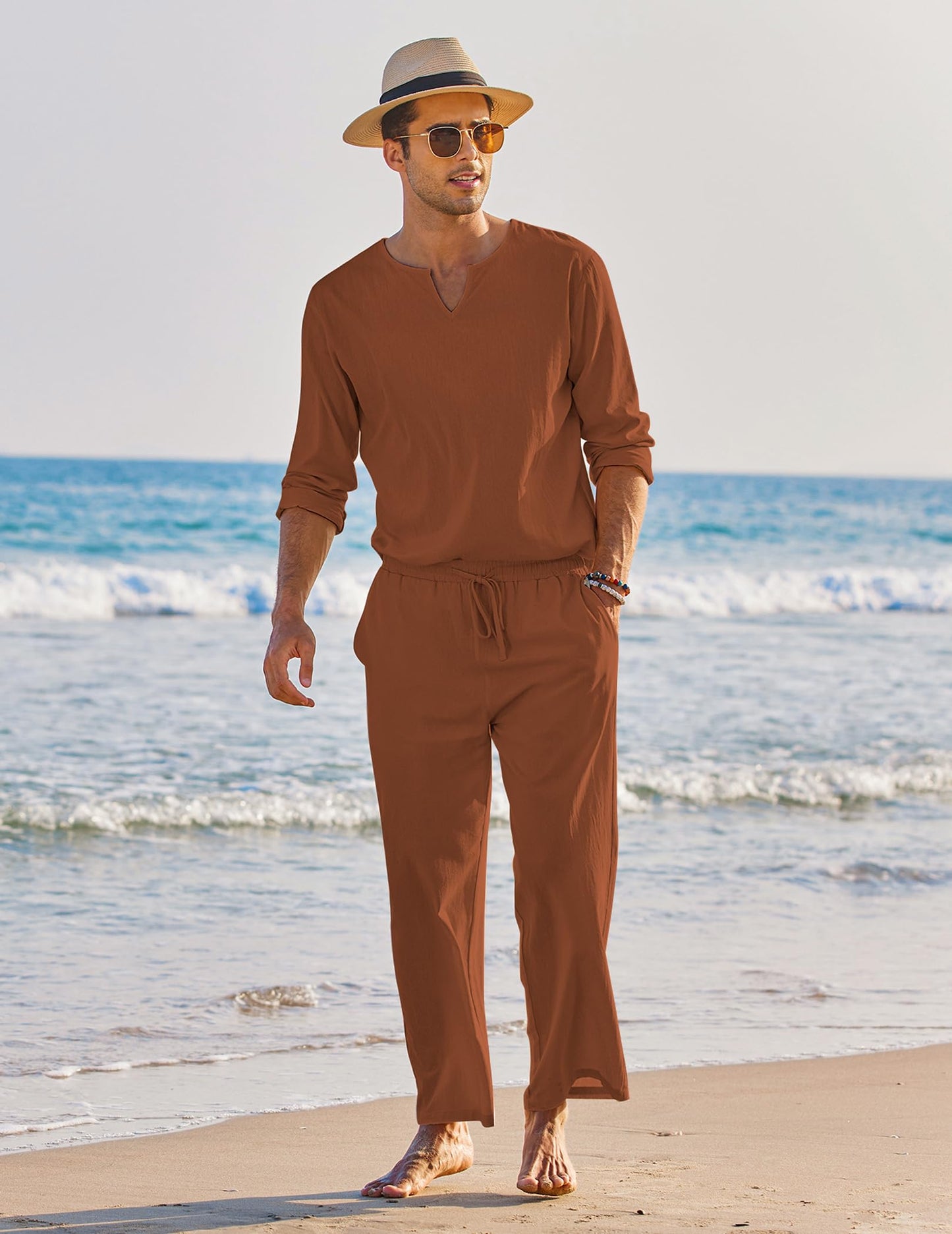 Men's Cotton Linen Set