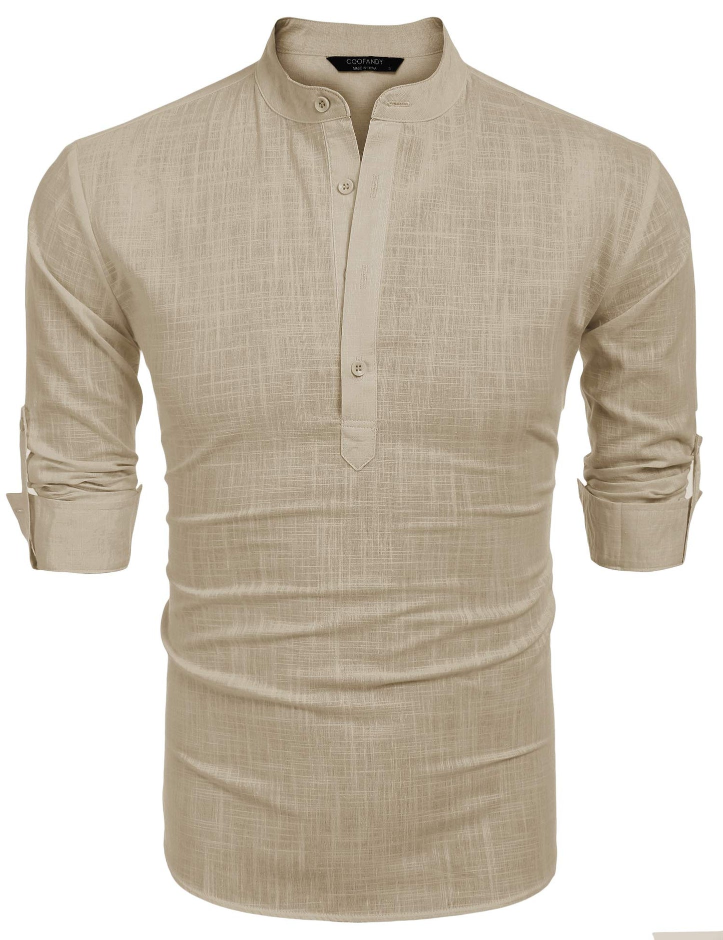 Men's Linen Henley Shirt