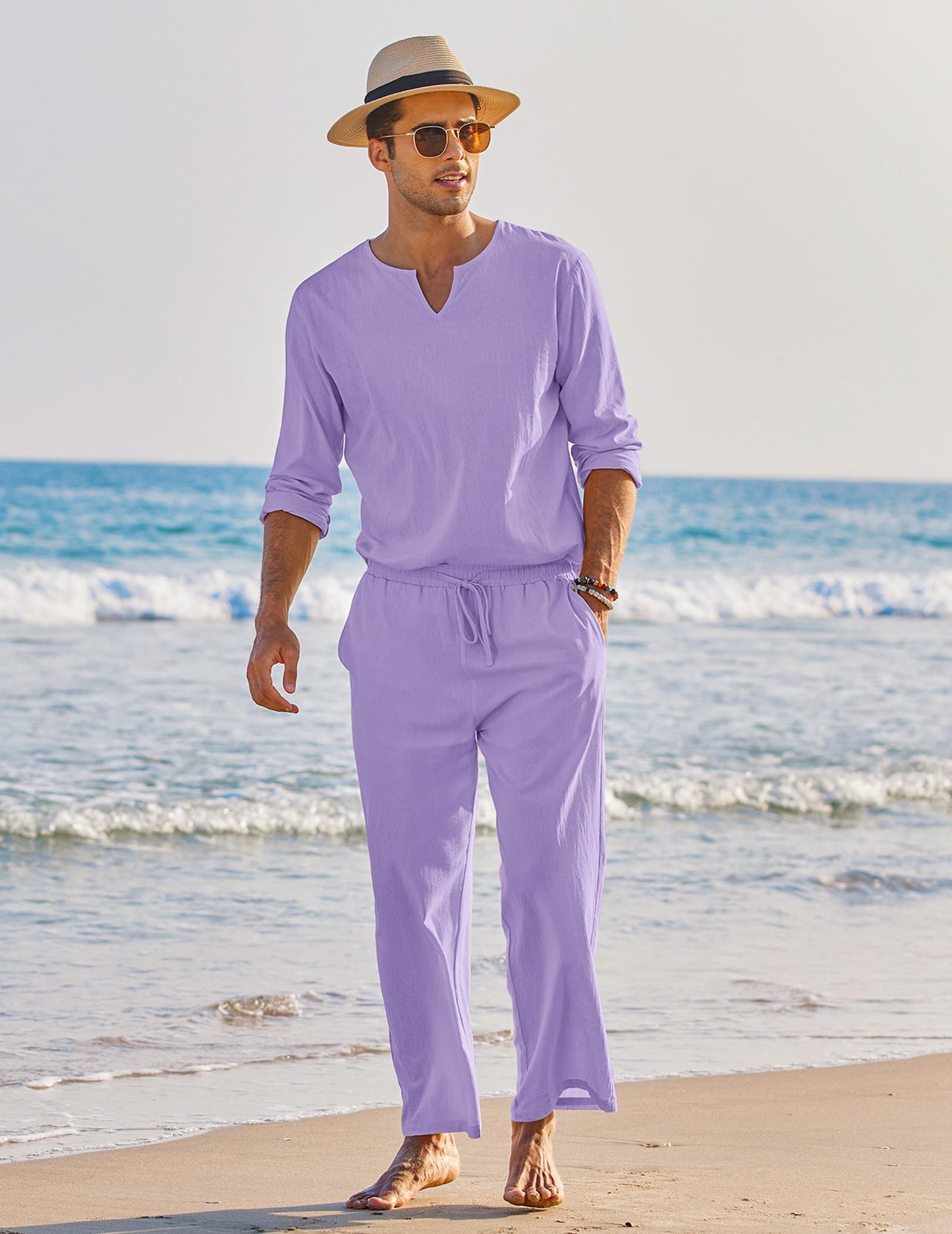 Men's Cotton Linen Set