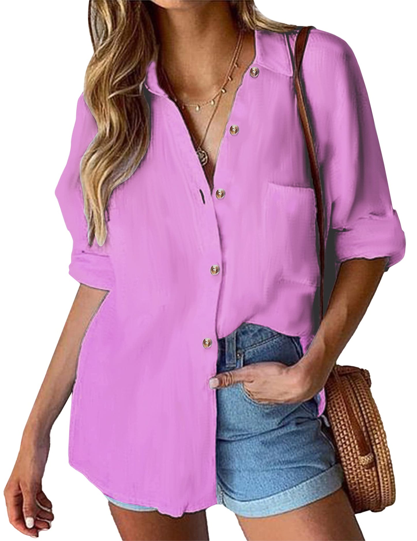 Women's Cotton Button Shirt