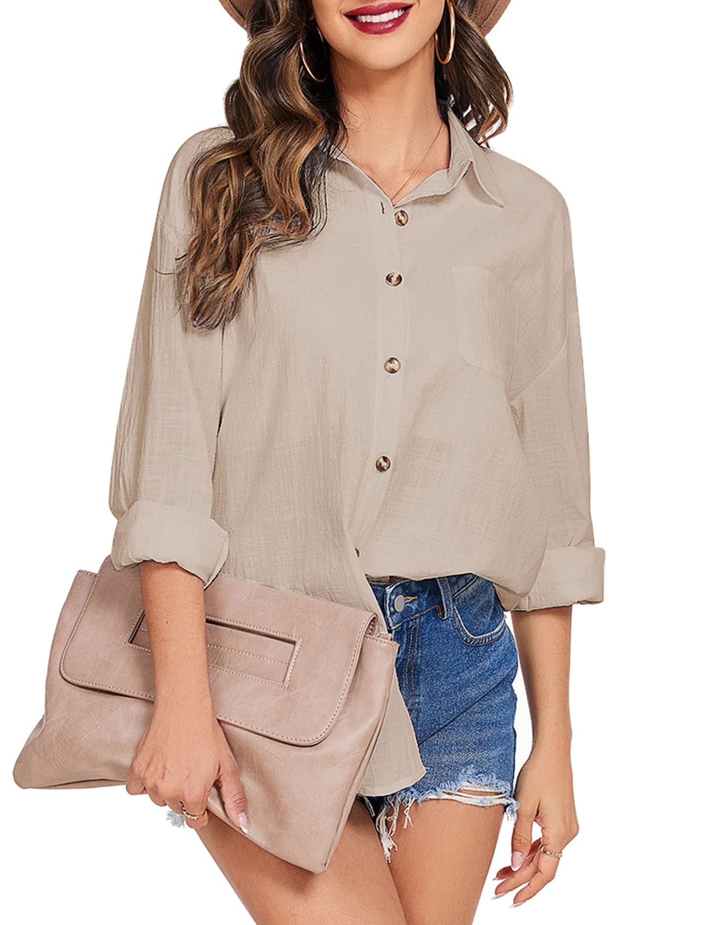 Women's Cotton Button Shirt