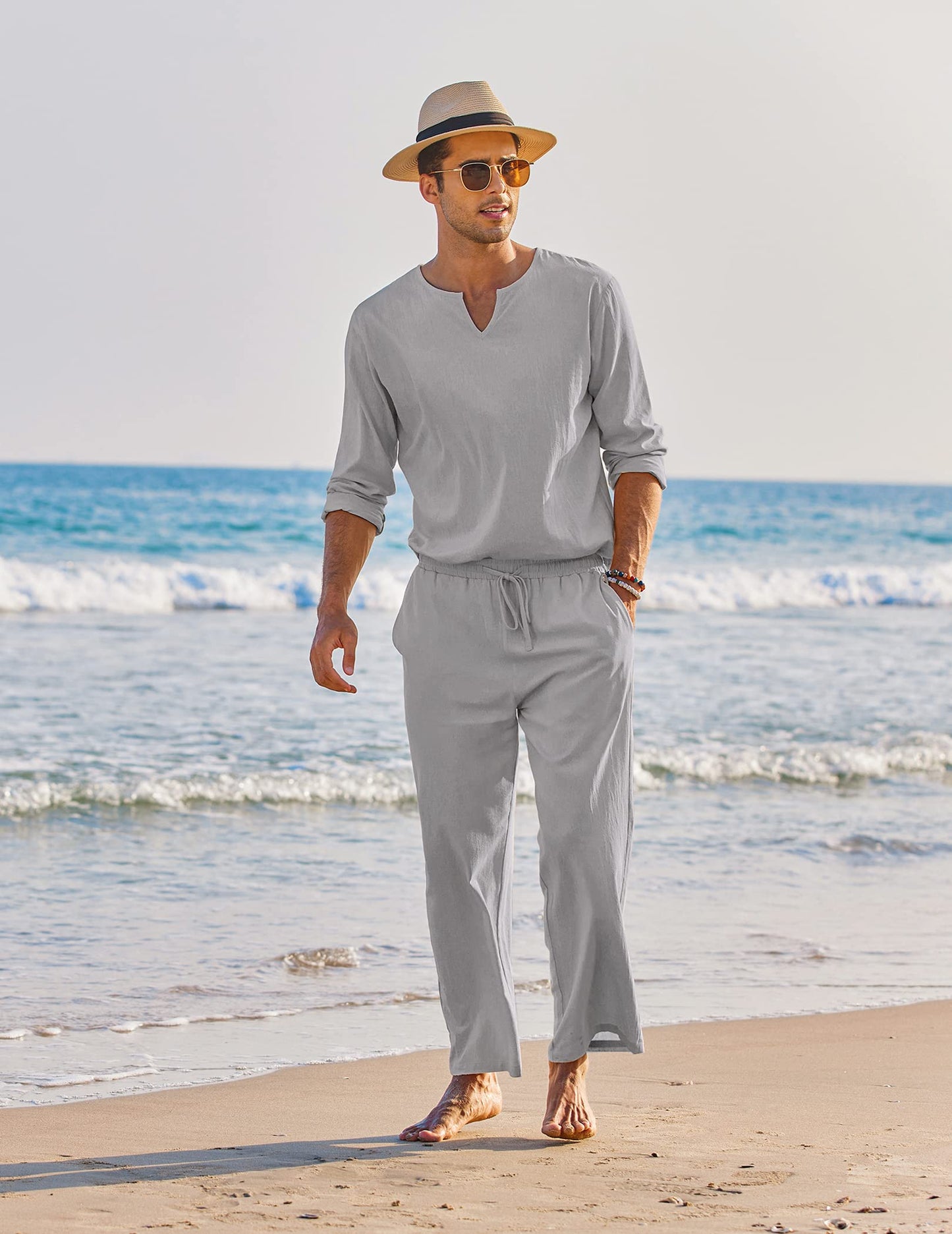 Men's Cotton Linen Set