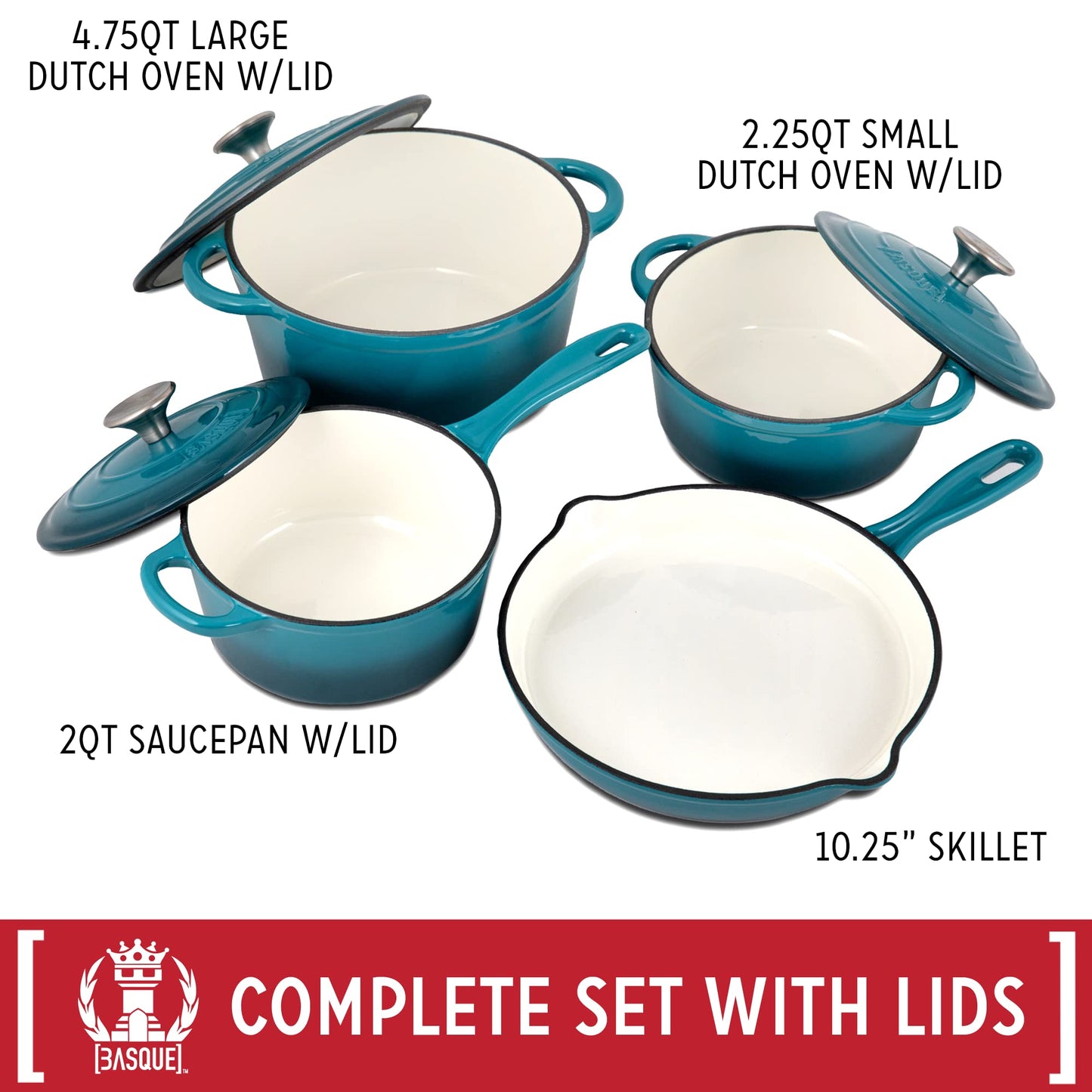 7-Piece Enameled Cookware Set