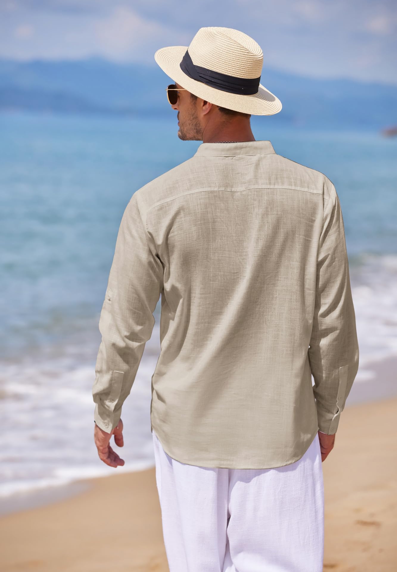 Men's Linen Henley Shirt