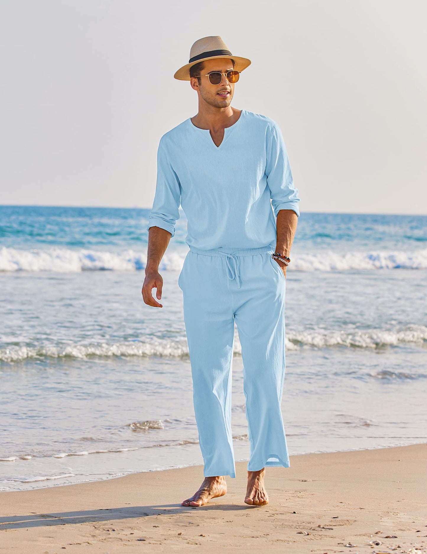 Men's Cotton Linen Set