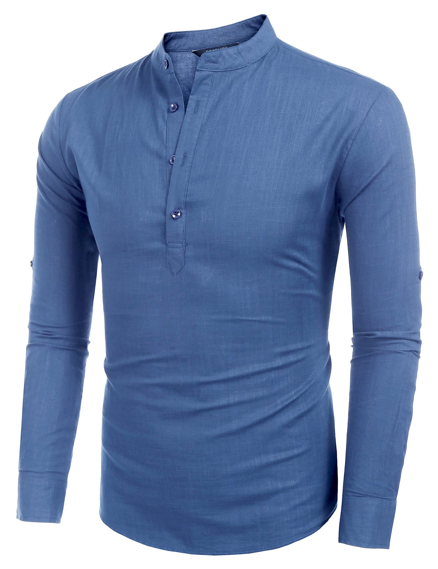 Men's Linen Henley Shirt