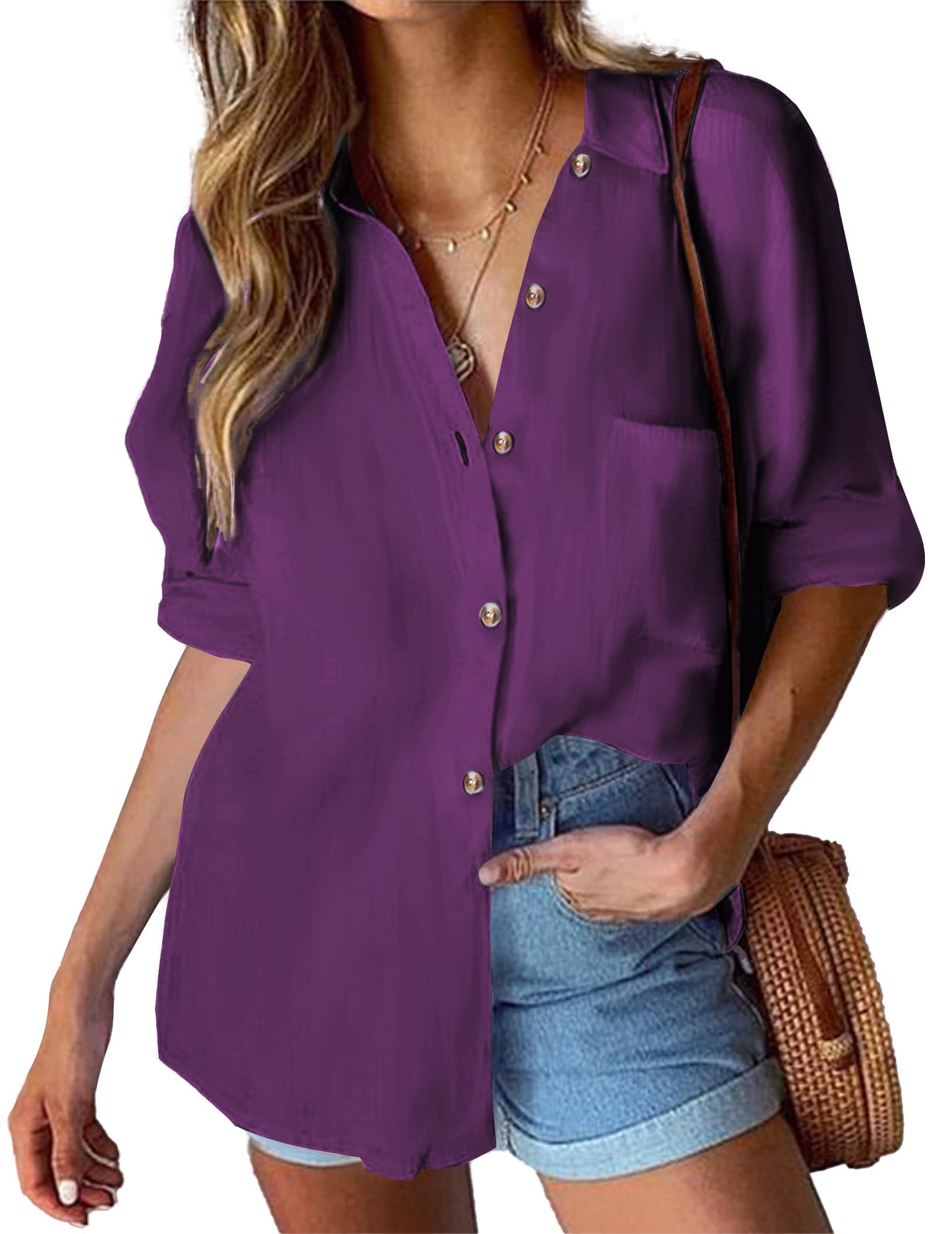 Women's Cotton Button Shirt