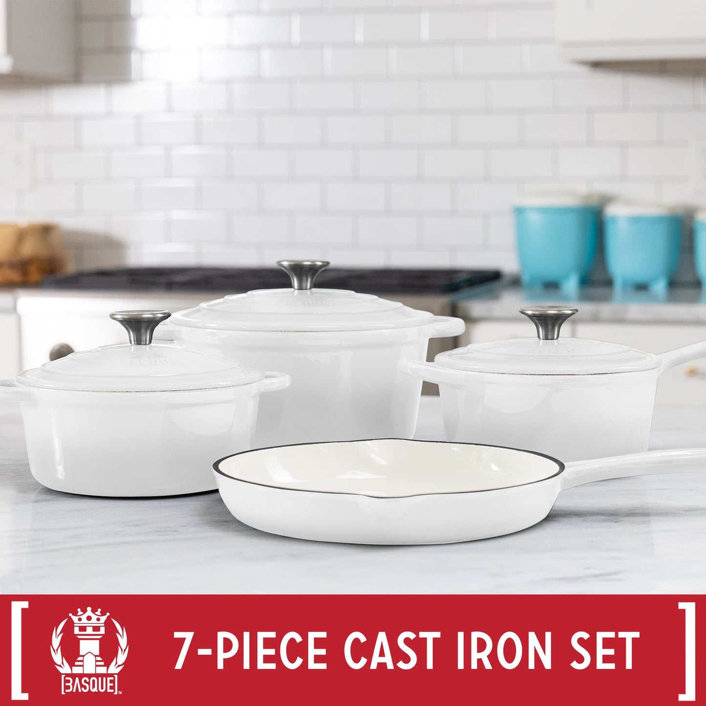 7-Piece Enameled Cookware Set