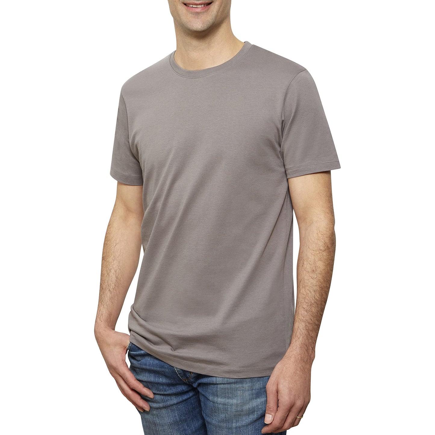 Crewneck 100% Certified Organic Cotton, Soft Shirts for Men