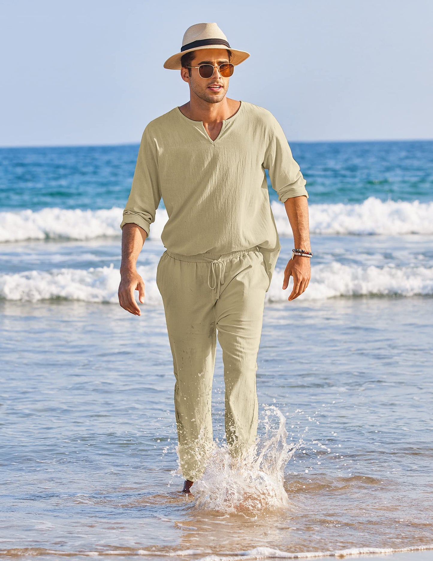 Men's Cotton Linen Set