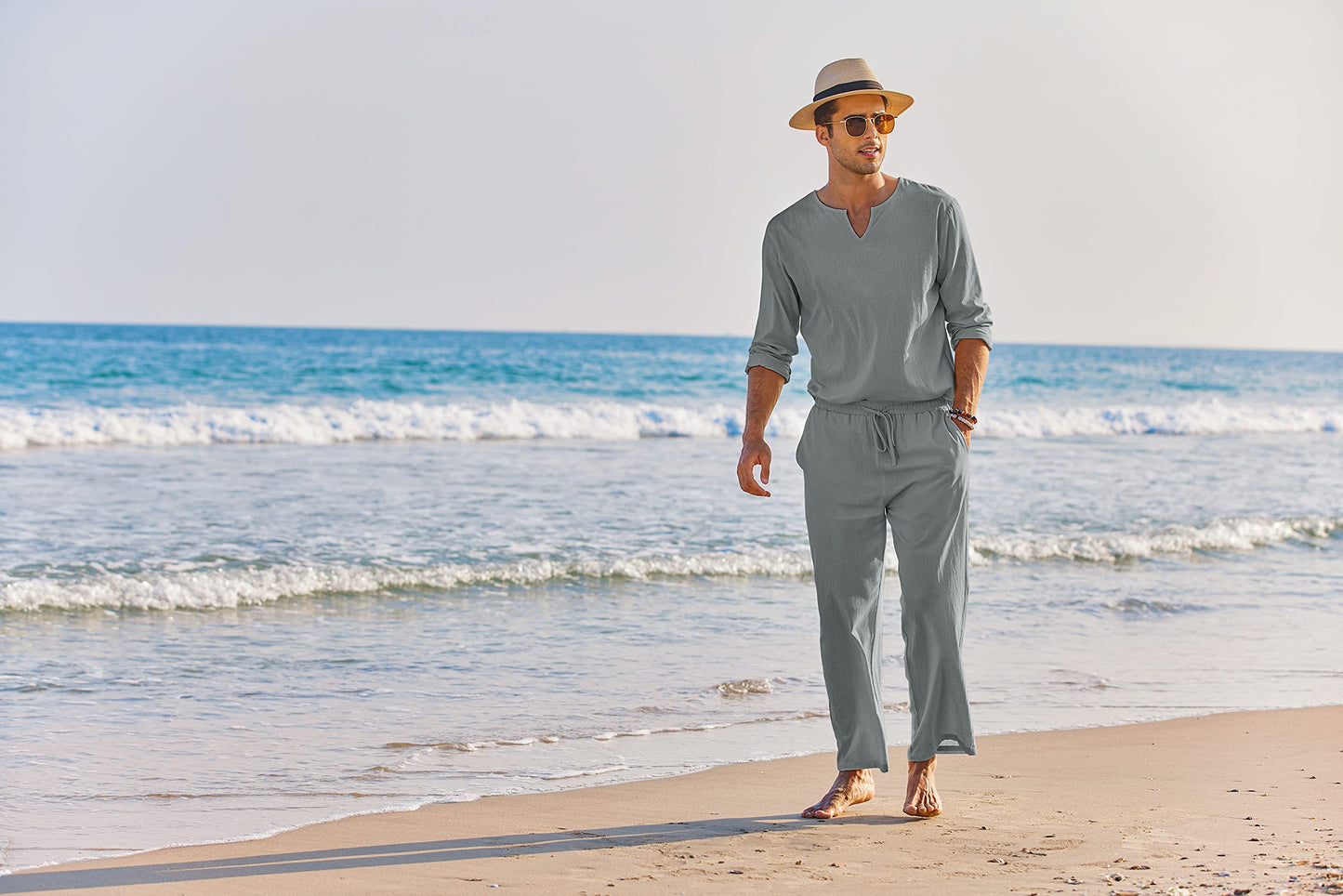 Men's Cotton Linen Set